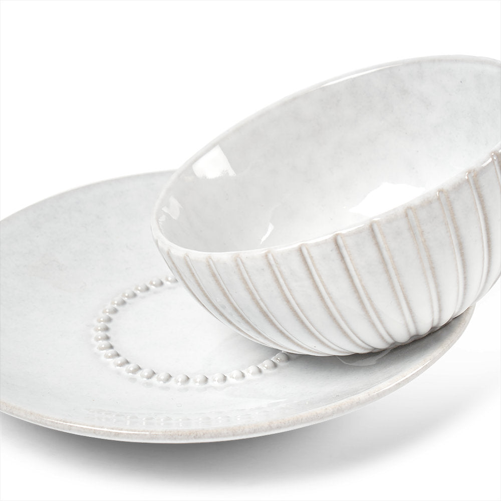 Salt & Pepper Hostess Teacup & Saucer 225ml - Set of 6