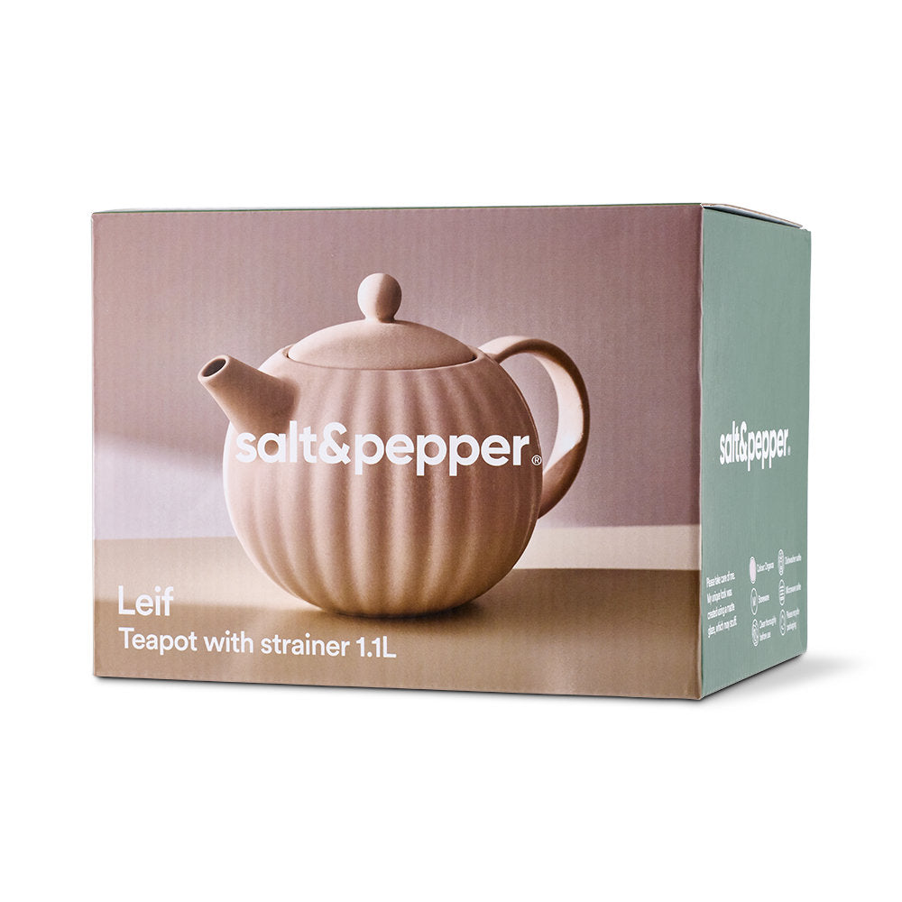 Salt & Pepper Leif Teapot with Strainer Organza 1.1L