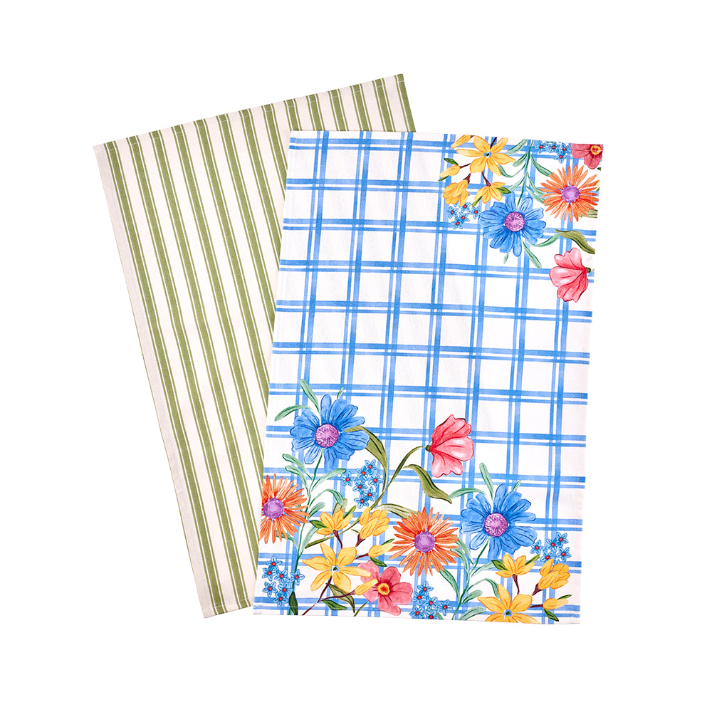 Alex Liddy Country Bloom Set Of 2 Tea Towels