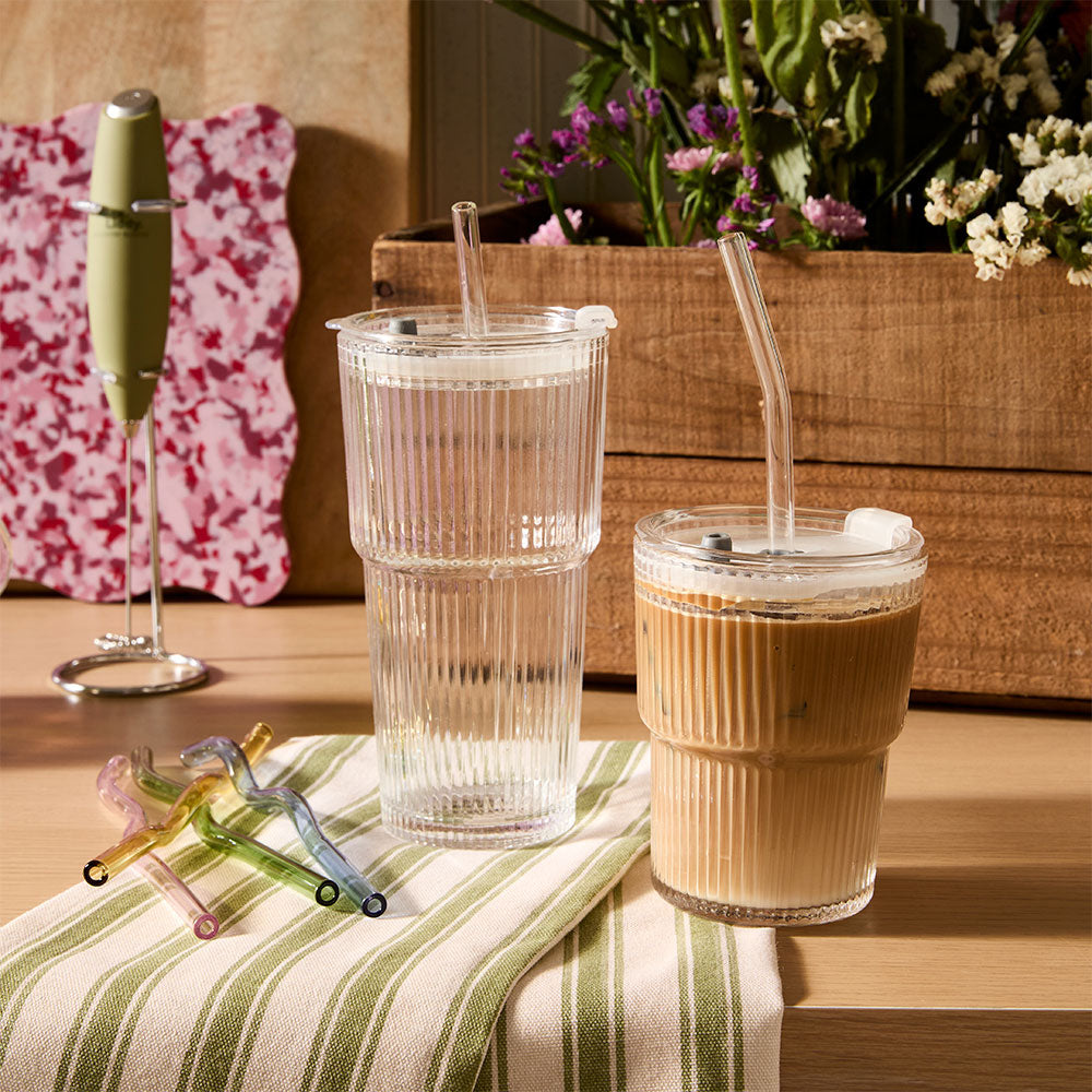 Alex Liddy Country Bloom Set Of 4 Glass Straws