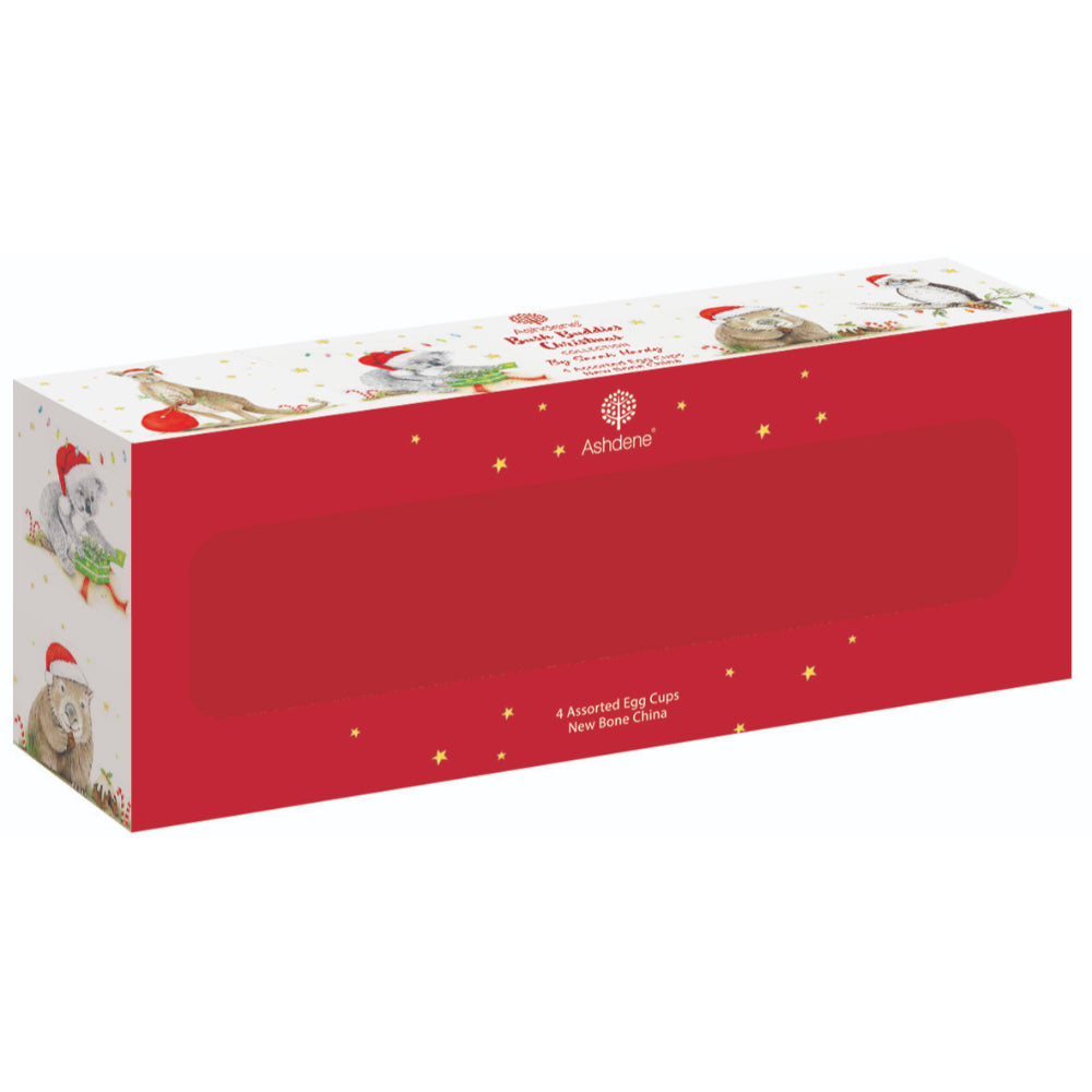 Ashdene Bush Buddies Set Of 4 Christmas Egg Cups