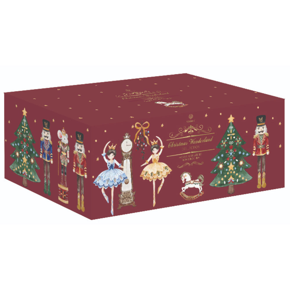 Ashdene Christmas Wonderland Burgundy Mug & Plate Set