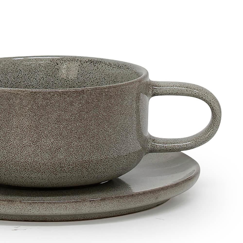 Salt & Pepper Relic Tea Cup & Saucer 260mL