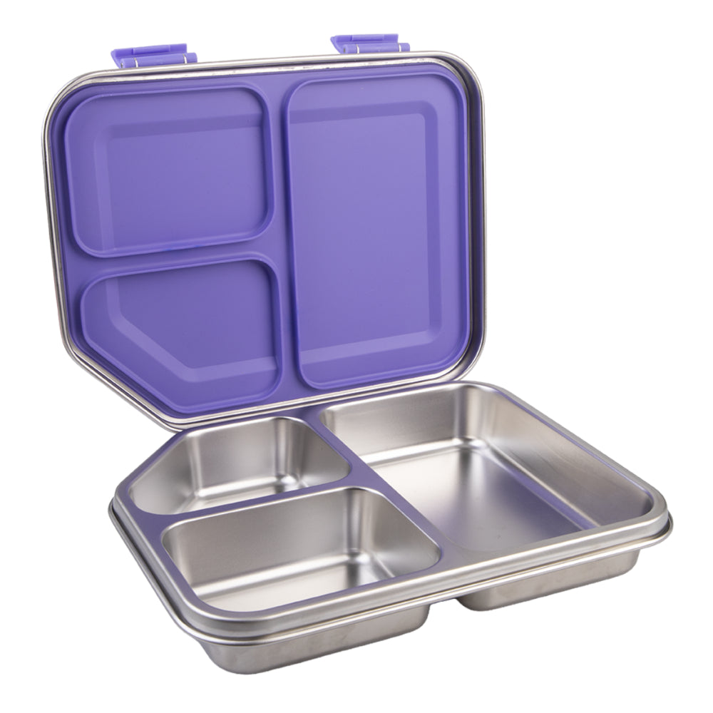 Oasis Stainless Steel 3 Compartment Bento Lunch Box 1200ml