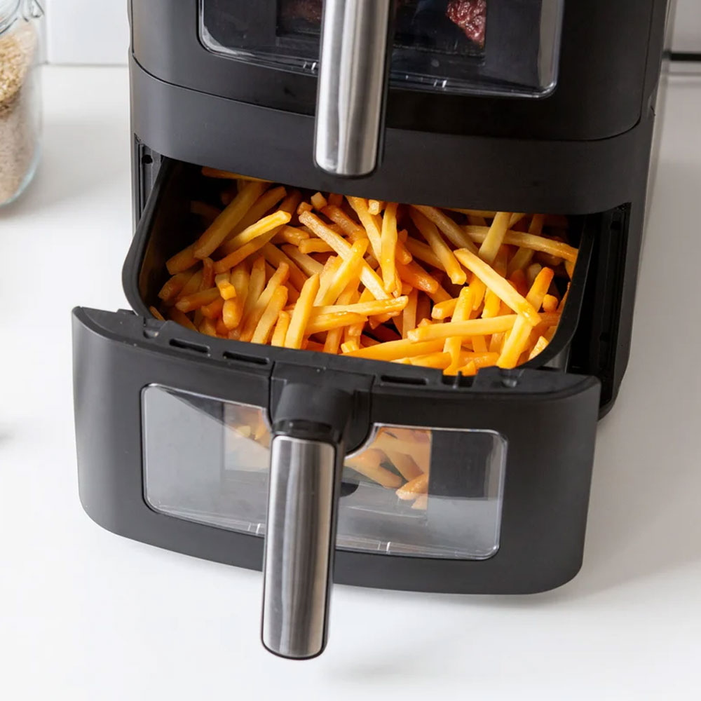 Healthy Choice Dual Zone Double Stack Air Fryer With Foldable Top Display 13L 2300W