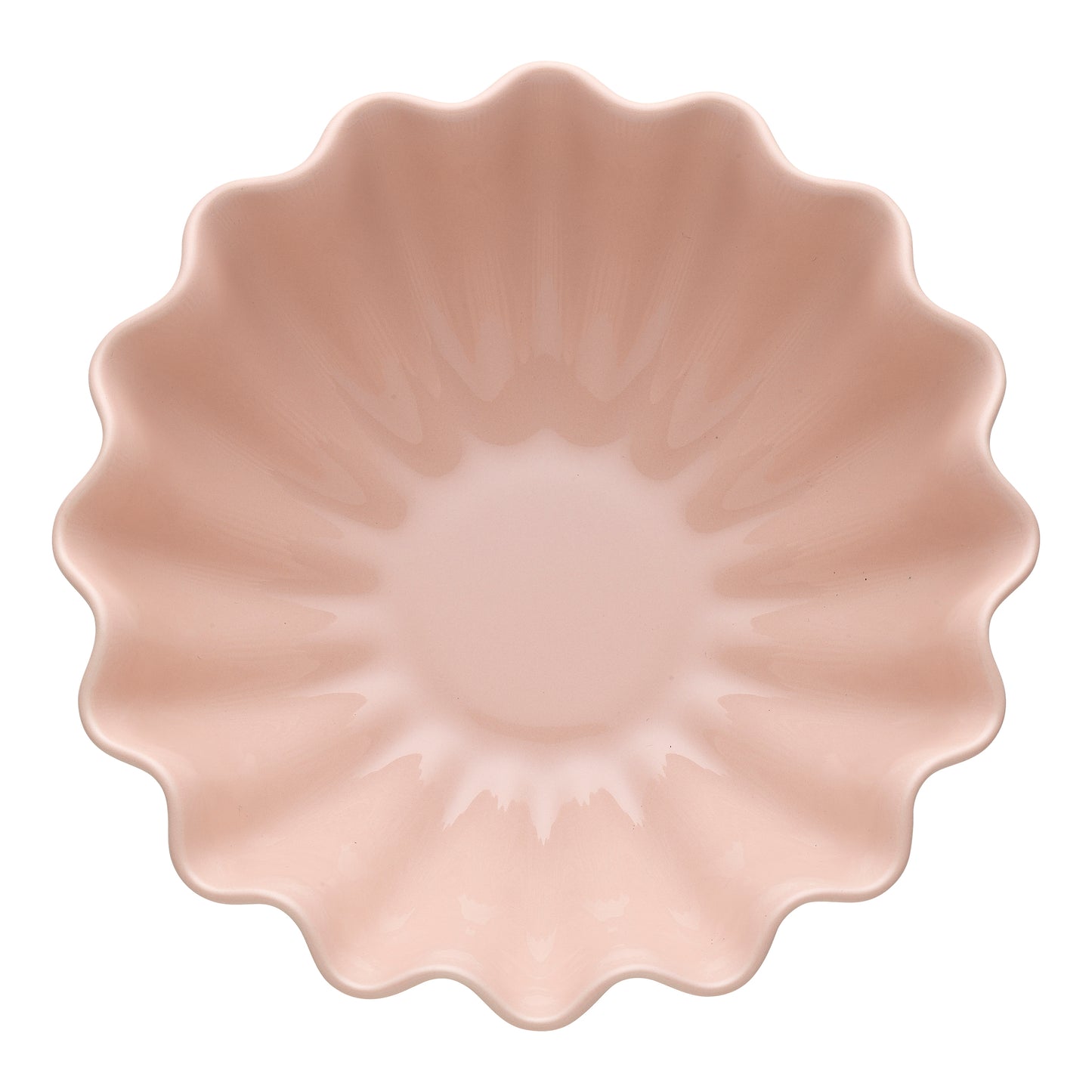 Ecology Ruffle Footed Bowl 24cm Pink Salt