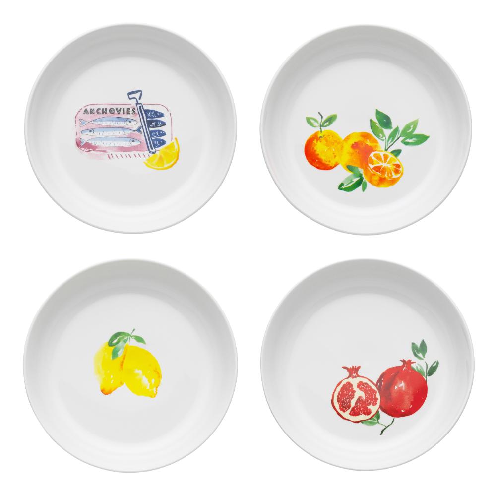 Porto Positano Set of 4 Dinner Bowls assorted designs
