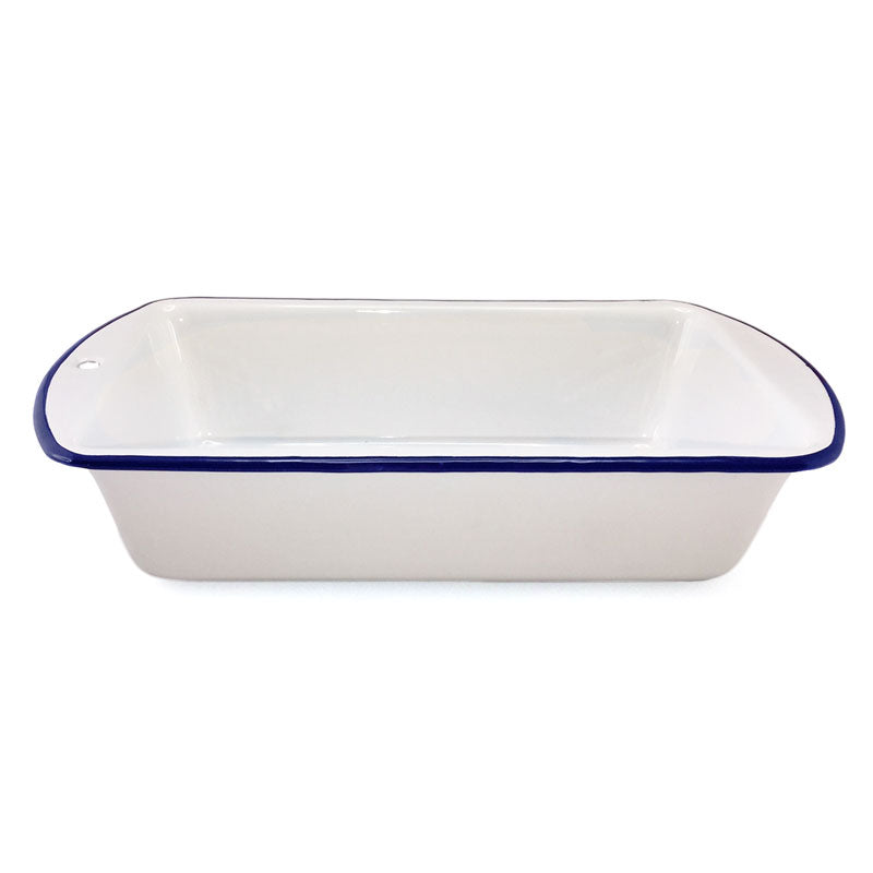 Falcon Loaf Pan 28cm White & Blue