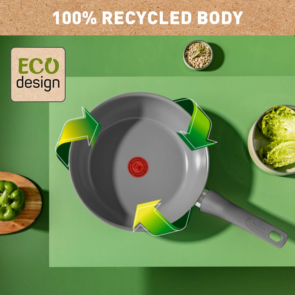 Tefal Revive Ceramic Induction Non-Stick Wok 28cm infographic at Robins Kitchen