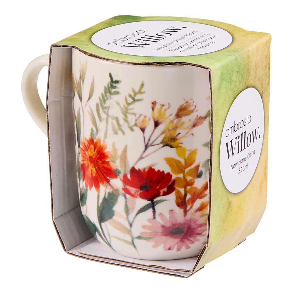 Ambrosia Willow Mug 320ml Autumn Floral at Robins Kitchen