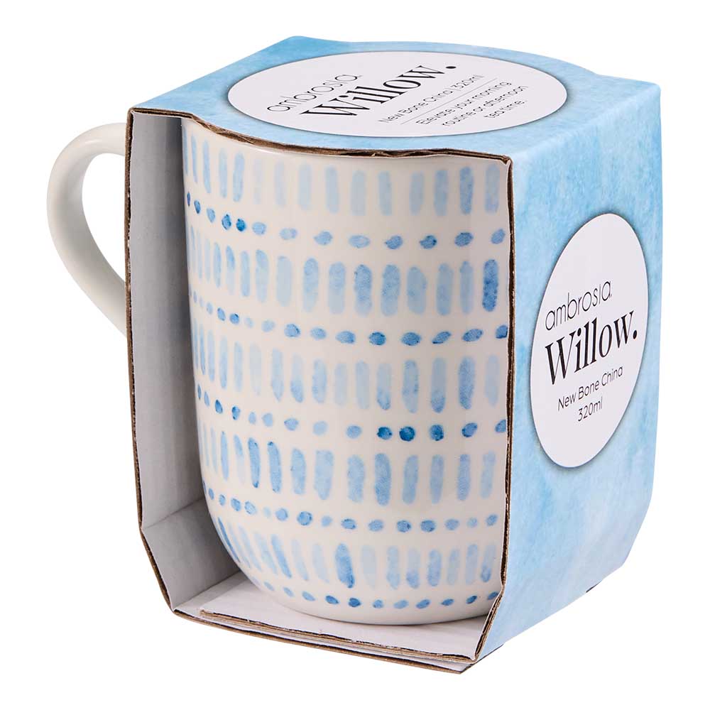 Ambrosia Willow Mug 320ml Blue Coast at Robins Kitchen