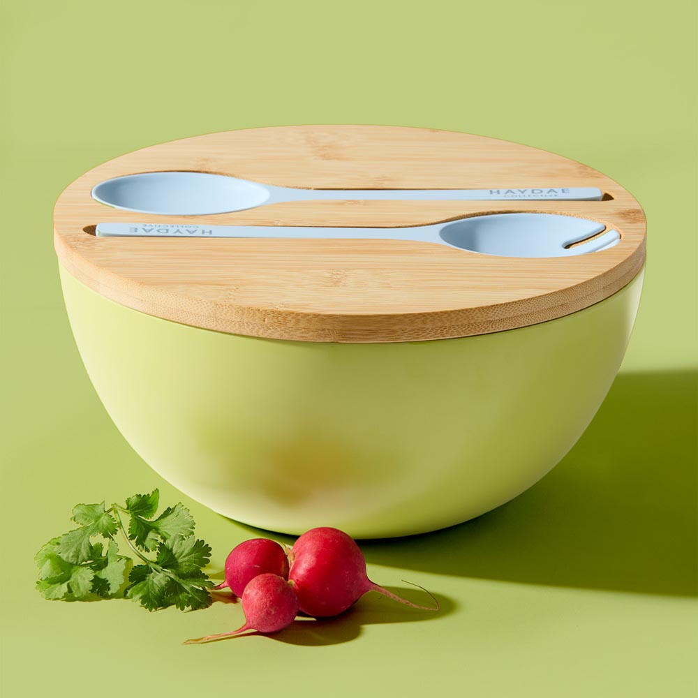 HAYDAE COLLECTIVE Green Salad Bowl With Servers - Robins Kitchen