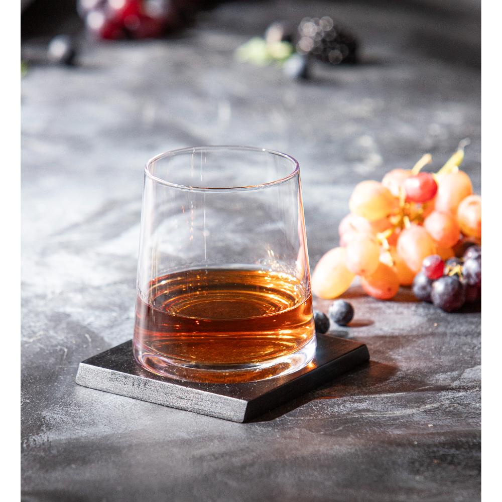 Tempa Harvey Whisky Glass & Coaster Set Black