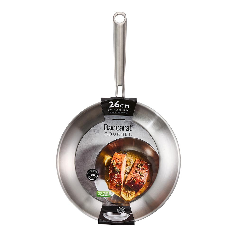 Baccarat Gourmet Stainless Steel Frypan 26cm packaging image at Robins Kitchen