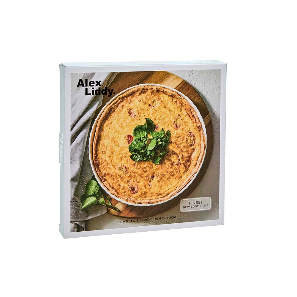 Alex Liddy Classic Quiche Dish 27cm White at Robins Kitchen
