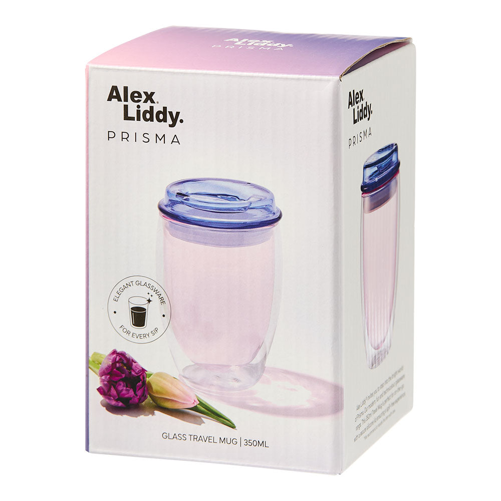 Alex Liddy Prisma Double Walled Glass Travel Mug 350ml - Robins Kitchen