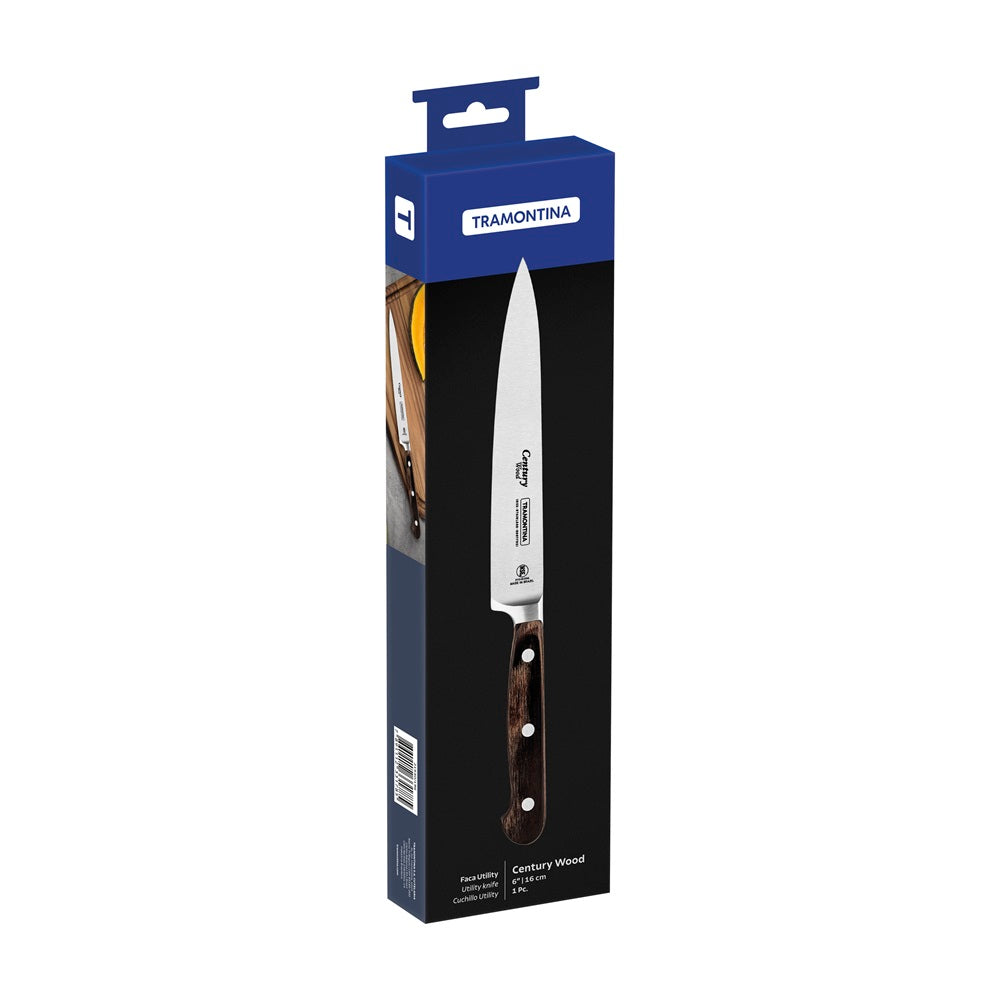 Tramontina Century Wood Forged Utility Knife 6 Inch - Robins Kitchen