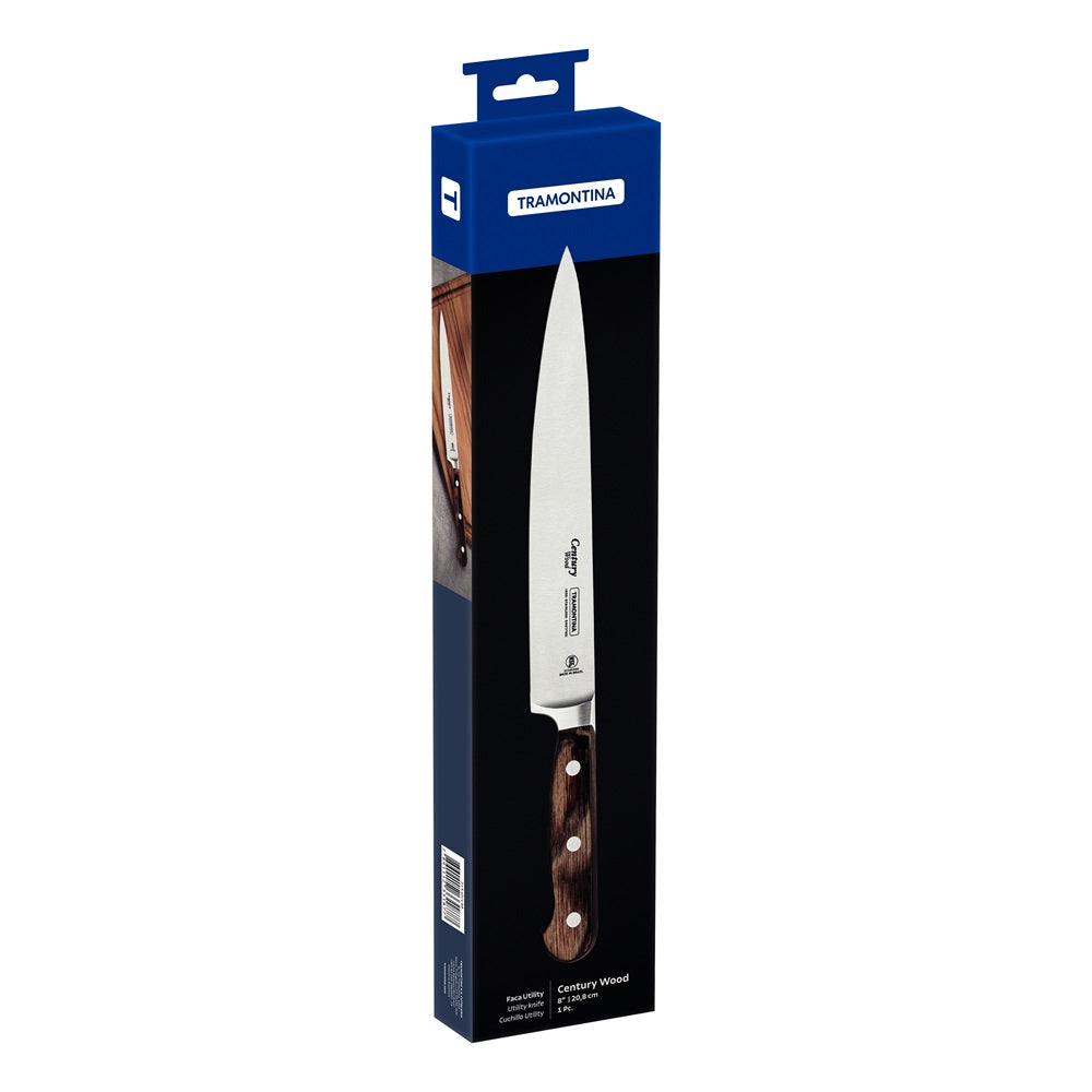 Tramontina Century Wood Forged Utility Carving Knife 8 Inch - Robins Kitchen
