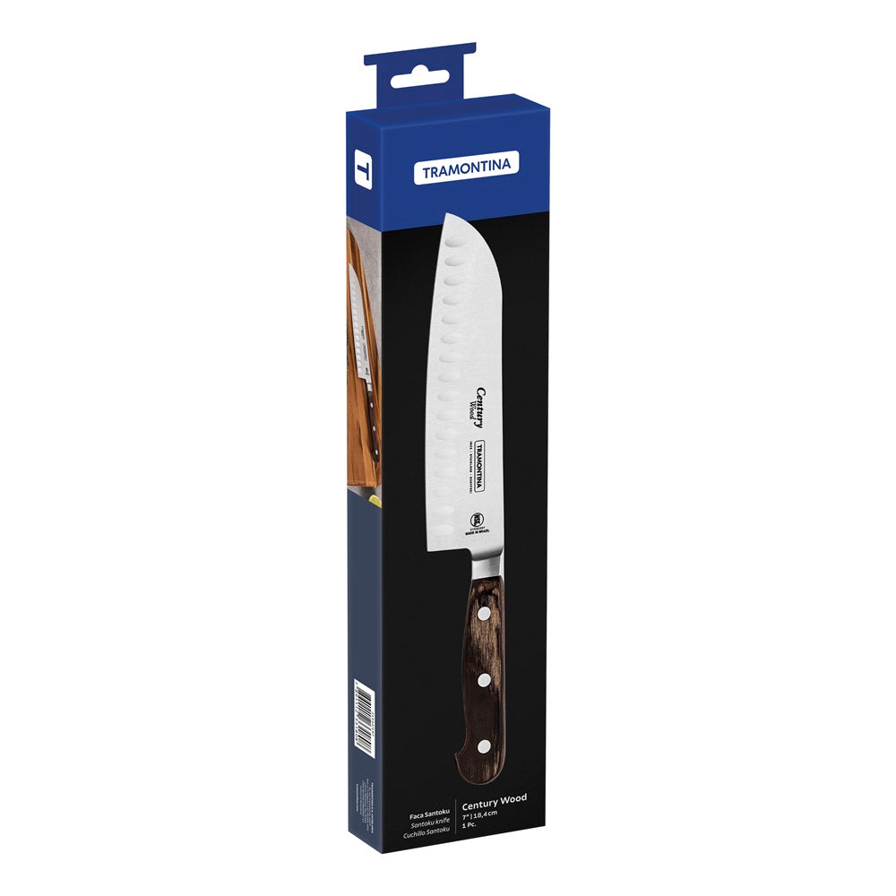 Tramontina Century Wood Forged Santoku Knife 7 Inch - Robins Kitchen