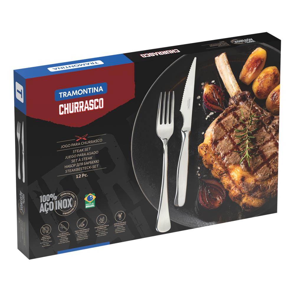 Tramontina Churrasco 12 Piece Steak Set Stainless Steel