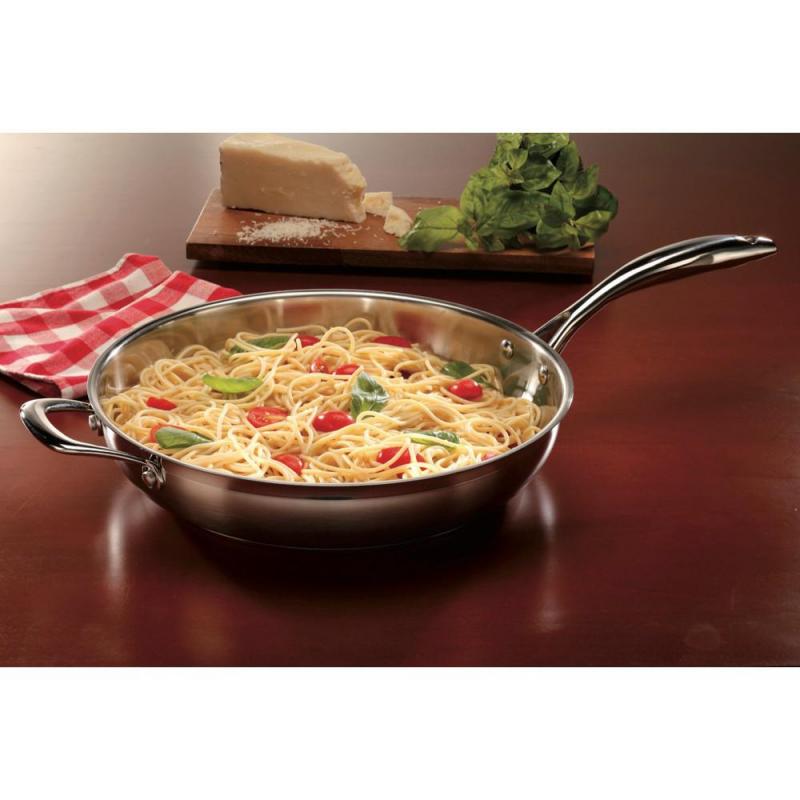 Swiss Diamond Premium Steel Saute Pan With Lid 28cm 4L