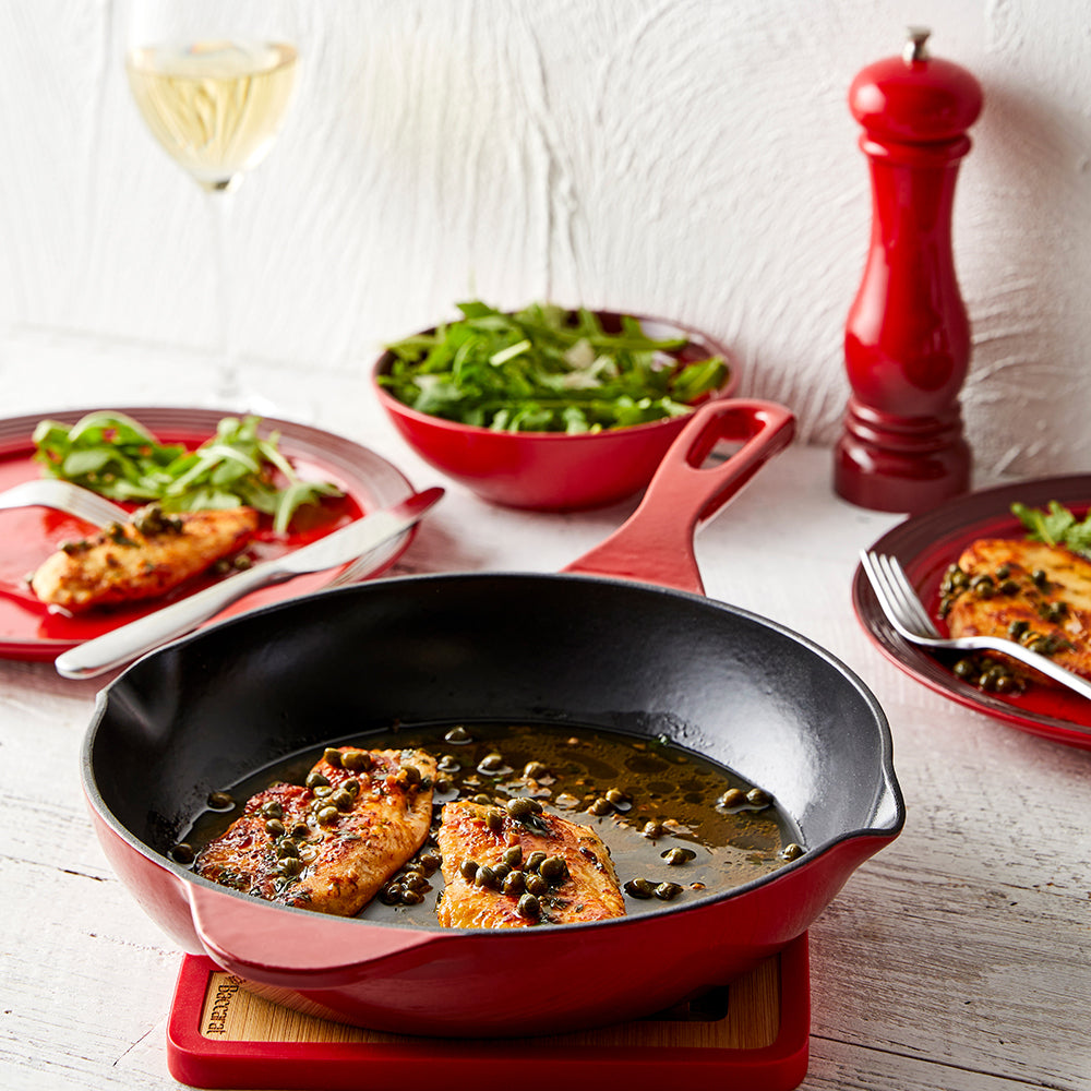Baccarat Le Connoisseur Cast Iron Frypan 26cm Red