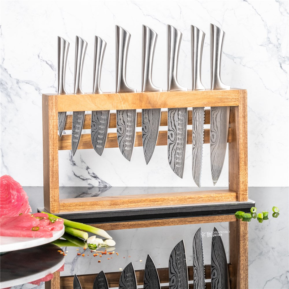 Baccarat Damashiro Okada 9 Piece Knife Block