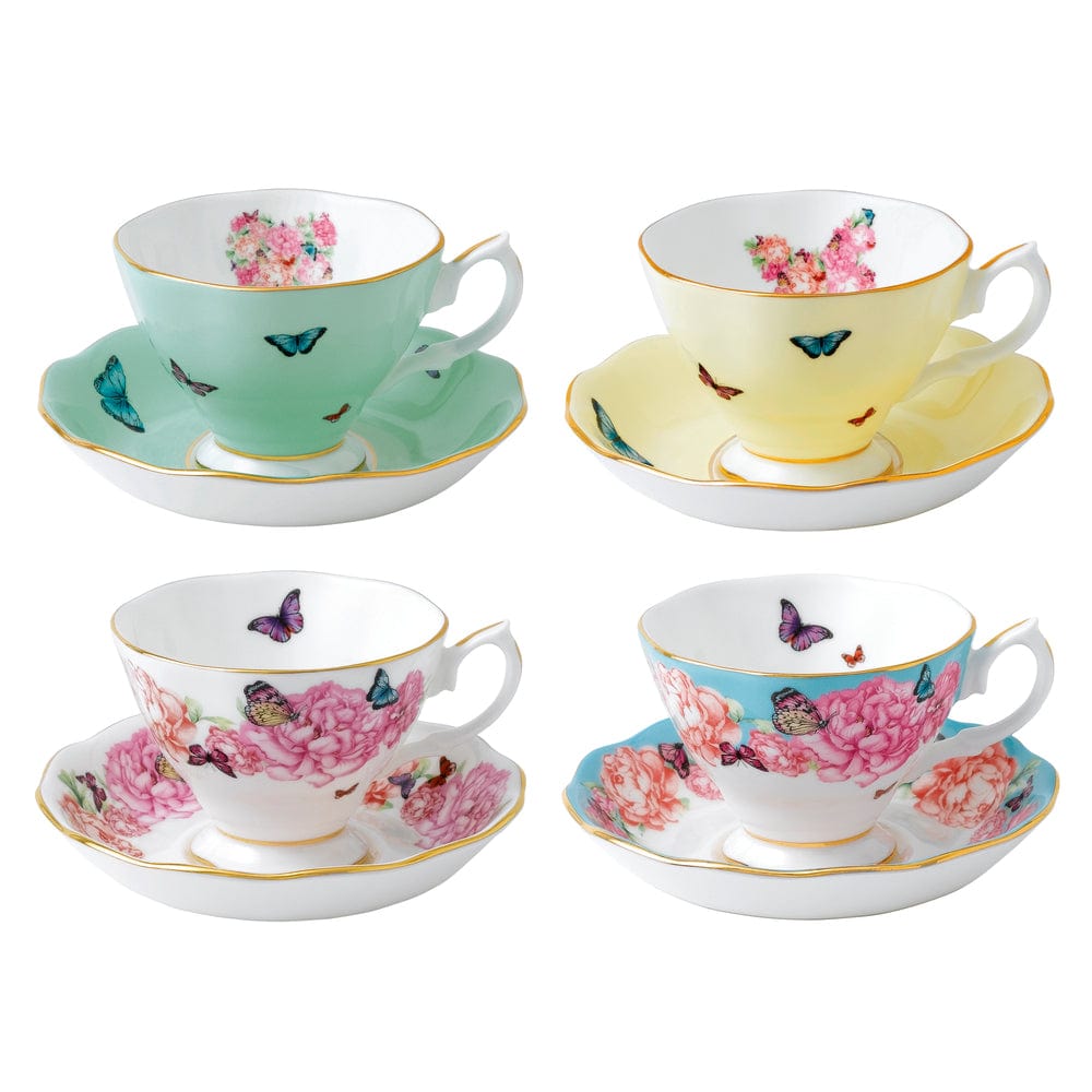 Miranda Kerr for Royal Albert Set of 4 Teacups & Saucers at Robins Kitchen