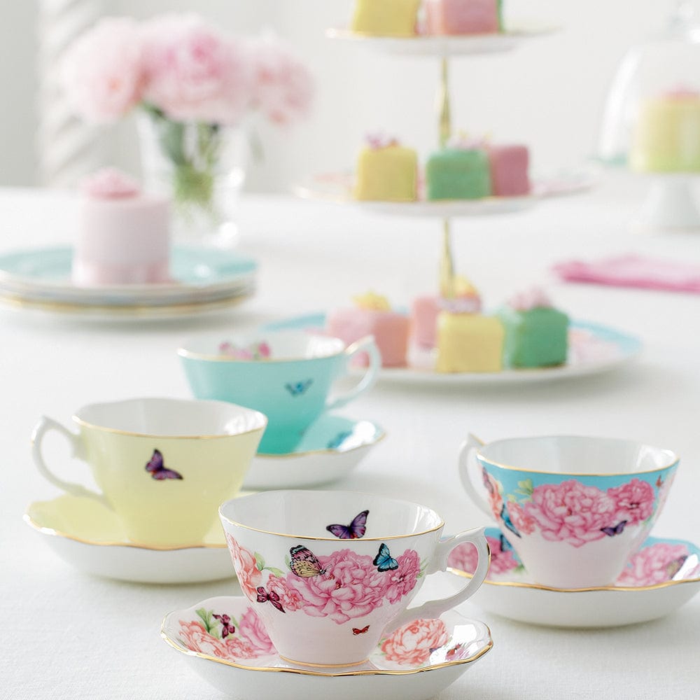 Miranda Kerr for Royal Albert Set of 4 Teacups & Saucers at Robins Kitchen