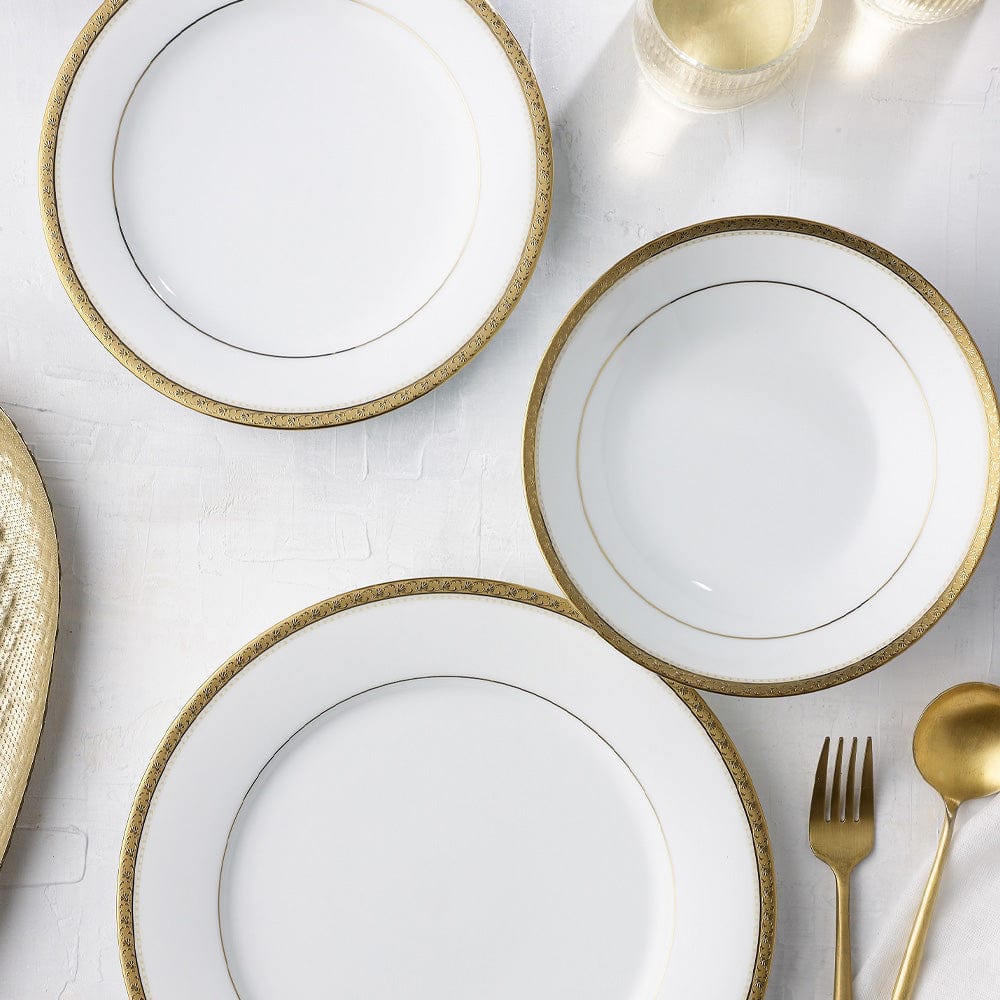 Noritake Charlotta 12 Piece Dinner Set Gold