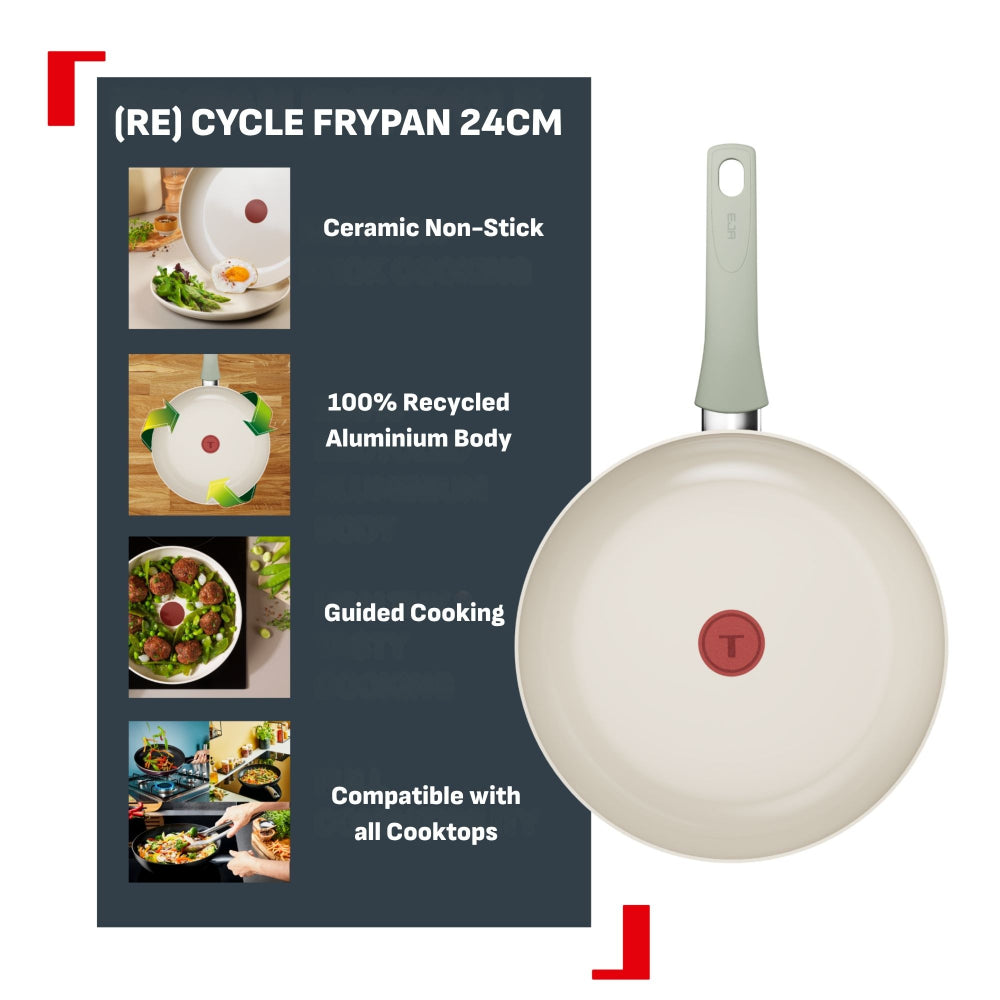 Tefal Recycle Induction Ceramic Non Stick Frypan 24cm