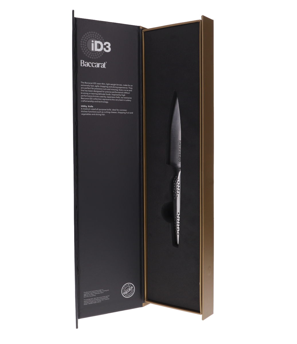 Baccarat ID3 11cm Utility Knife Japanese Stainless Steel Display Box at Robins Kitchen