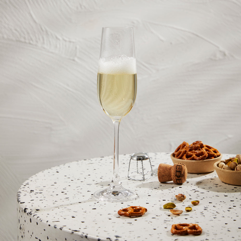 Alex Liddy Grand Cru Oversized Champagne Glass 180ml Set of 4 with Cheese Board at Robins Kitchen