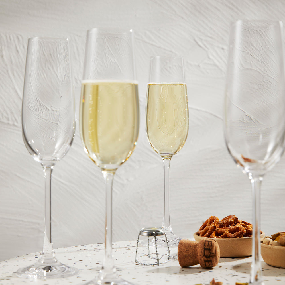 Alex Liddy Grand Cru Oversized Champagne Glass 180ml Set of 4 with Cheese Board at Robins Kitchen