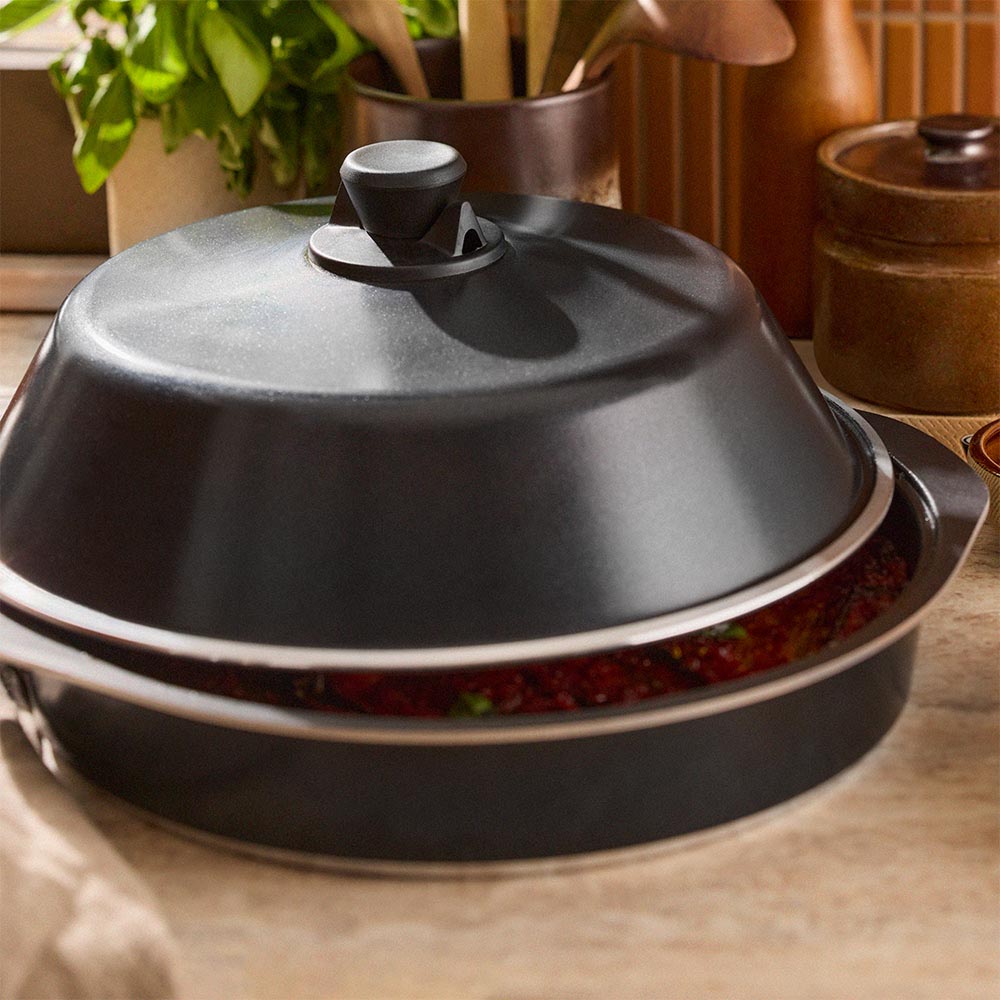 Bessemer Non Stick Round Baking Dish 34cm Black