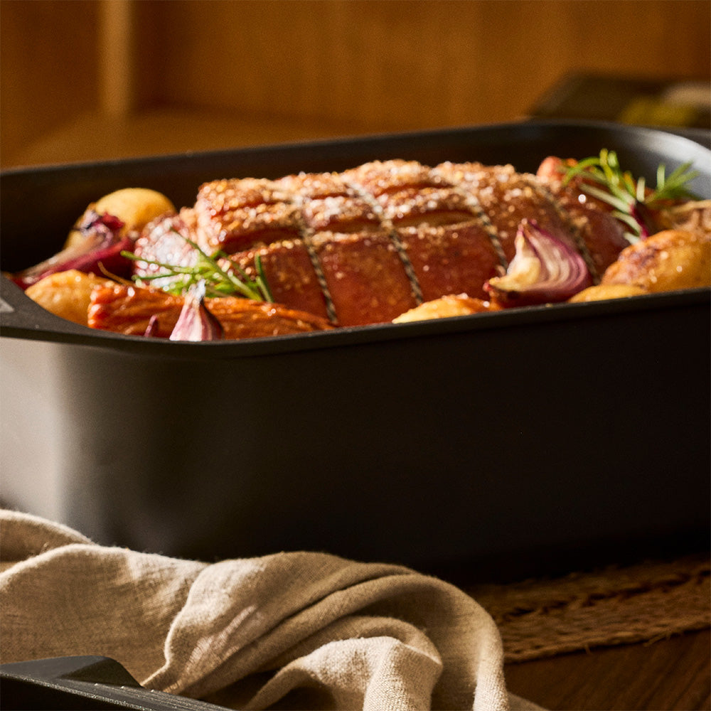 Bessemer Non Stick Roaster & Grill 34cm Black