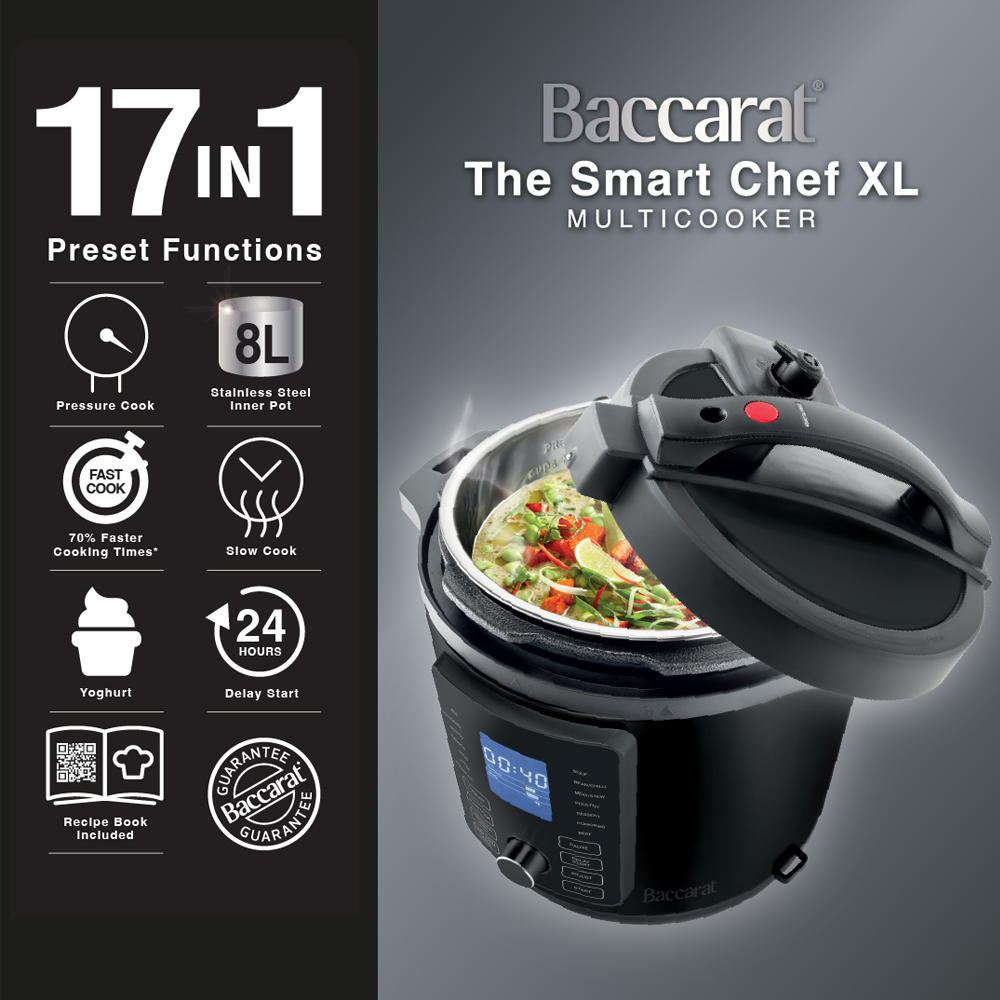 Baccarat The Smart Chef Multicooker 8L Black