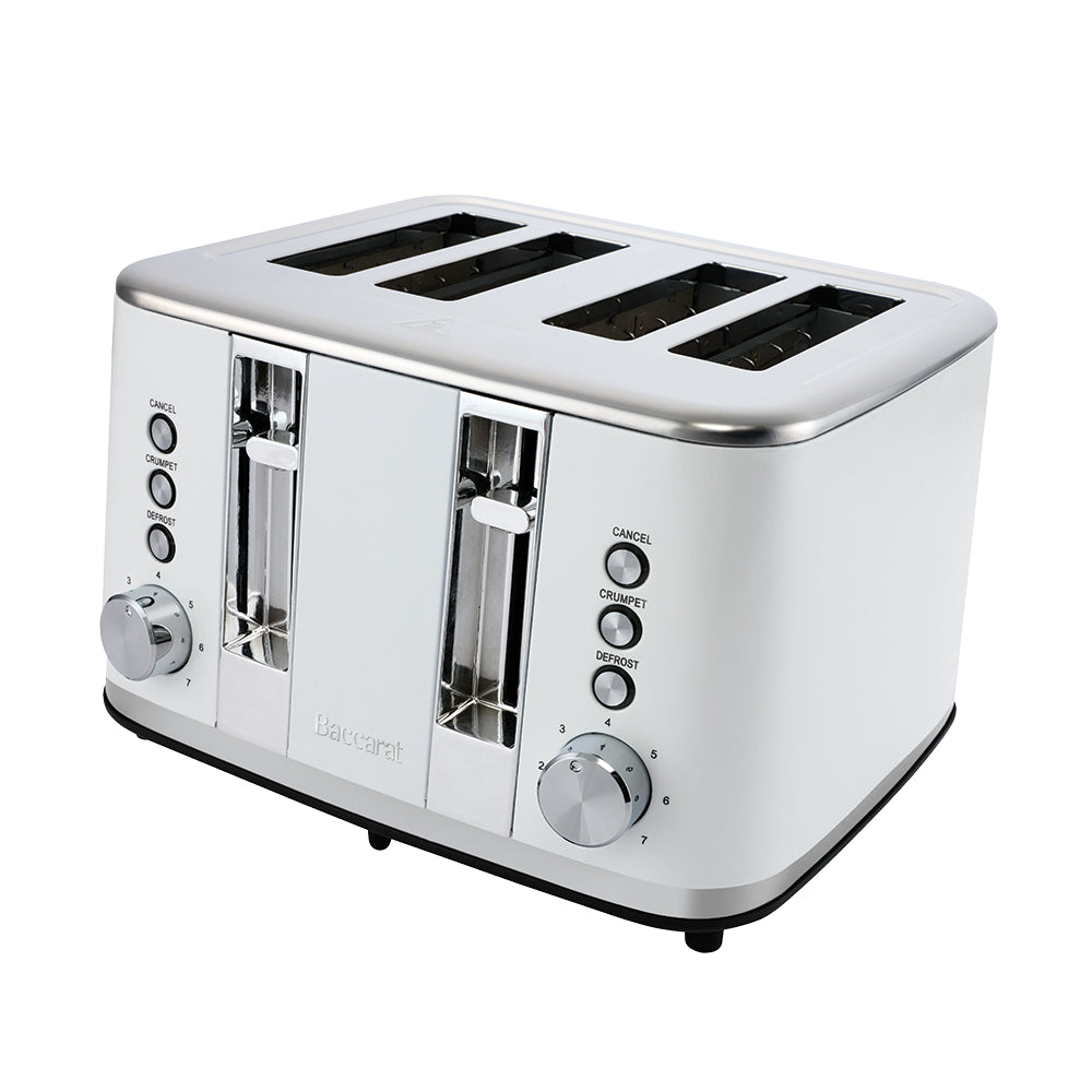 Baccarat The Brekkie Slice 4 Slice Toaster White