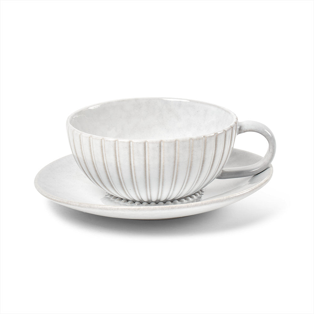Salt & Pepper Hostess Teacup & Saucer 225ml