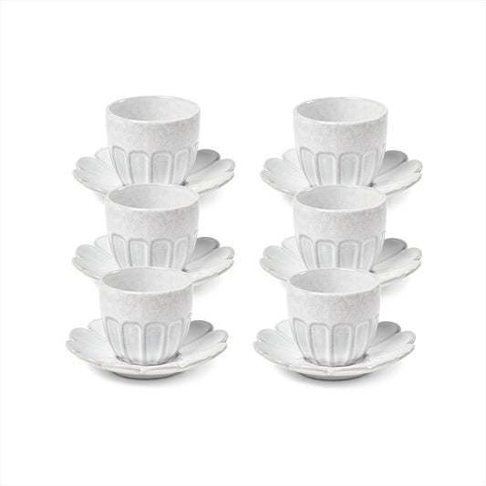 Salt & Pepper Hostess Espresso Cup & Saucer 85ml - Set of 6
