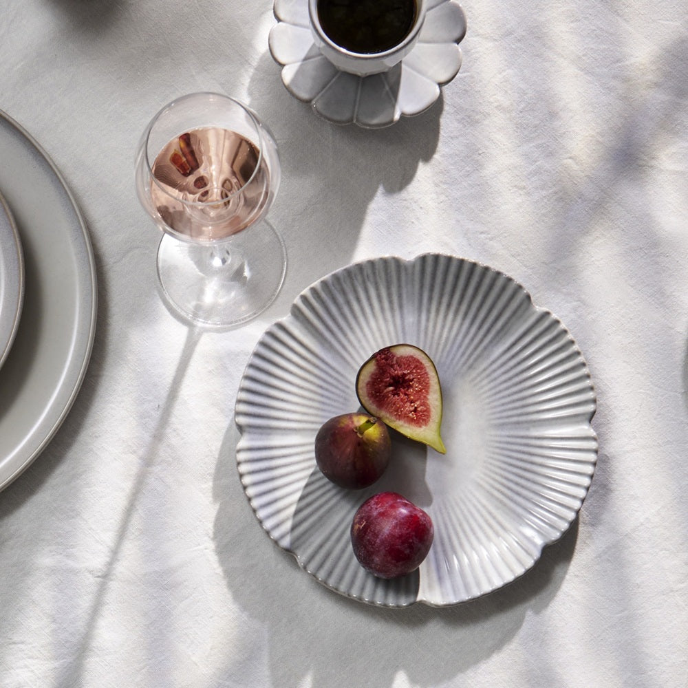 Salt & Pepper Hostess Flower Plate 20cm