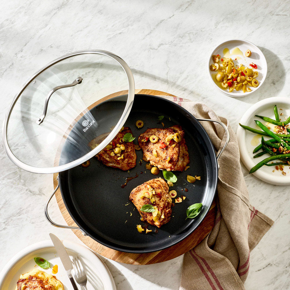 Baccarat iD3 Hard Anodised Saute Pan With Lid 32cm
