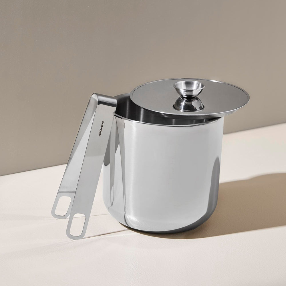 Salt & Pepper Lume Ice Bucket with Tongs