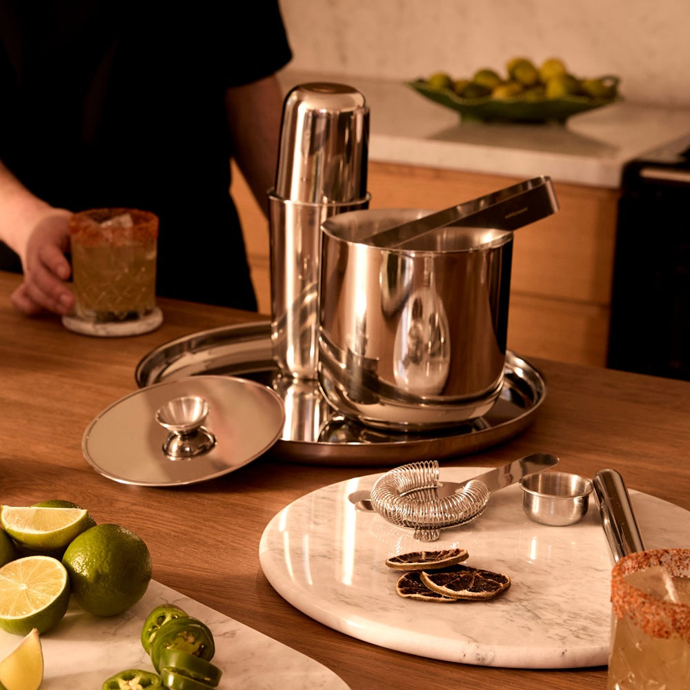 Salt & Pepper Lume Ice Bucket with Tongs