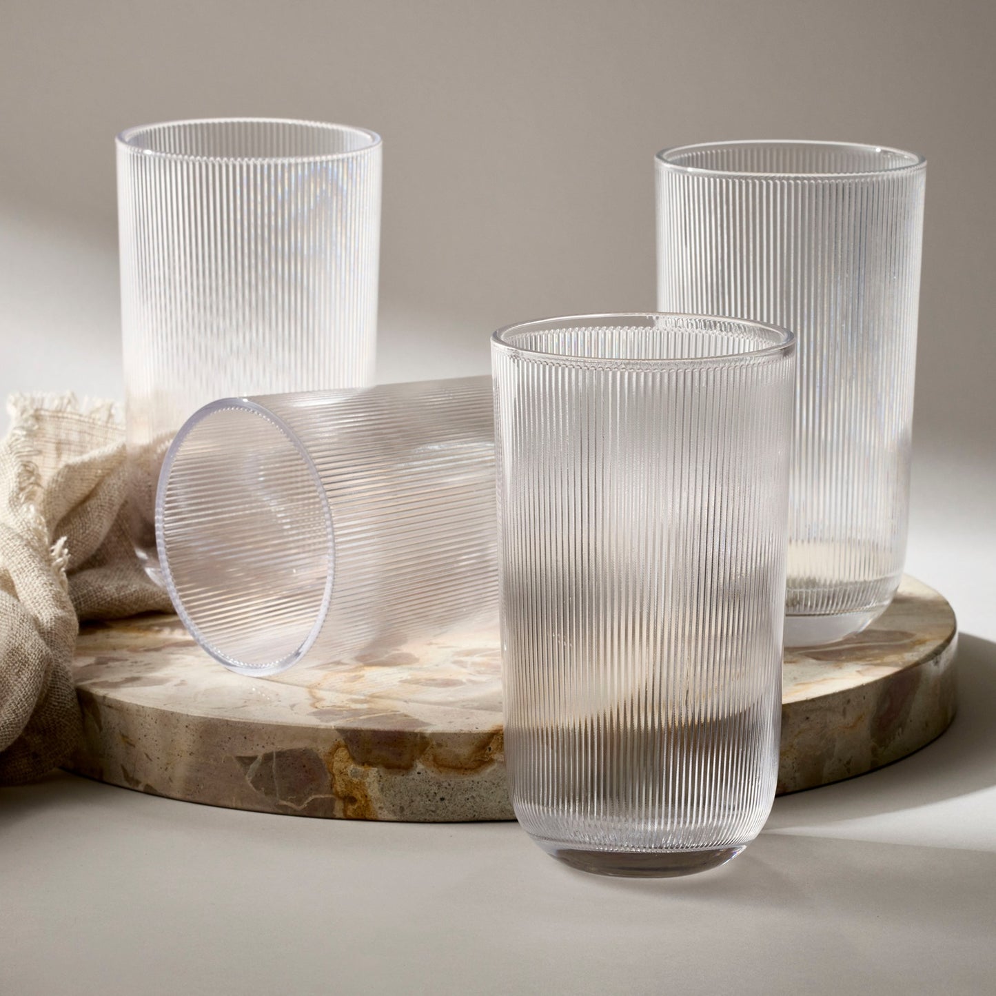 Salt & Pepper Koa Highball Glasses 485ml Set of 4
