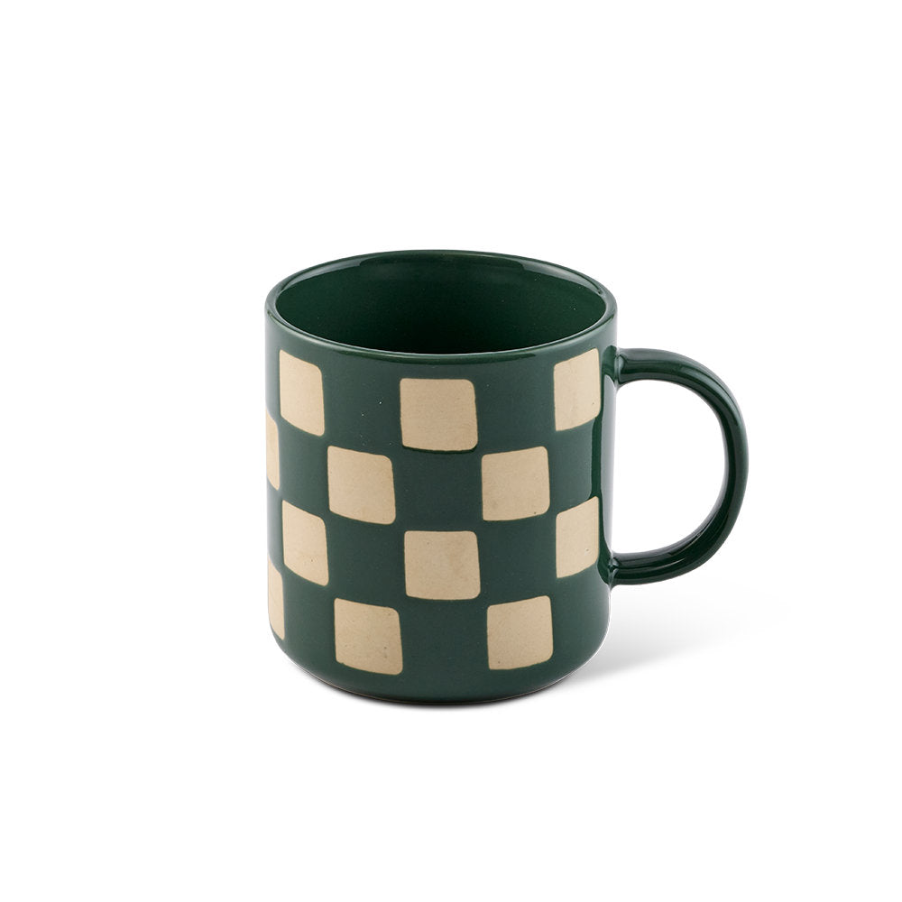 Salt & Pepper Check Mug 400ml Set of 2