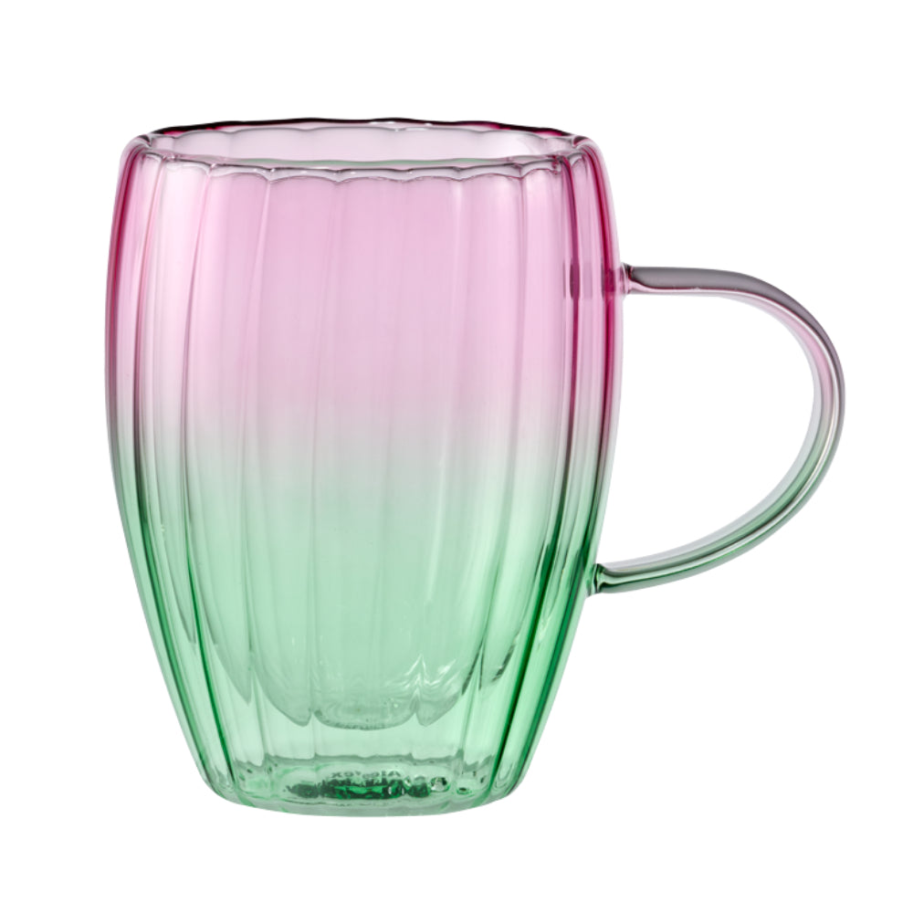 Alex Liddy Maisie Set of 2 Petal Double Wall Glass Mugs