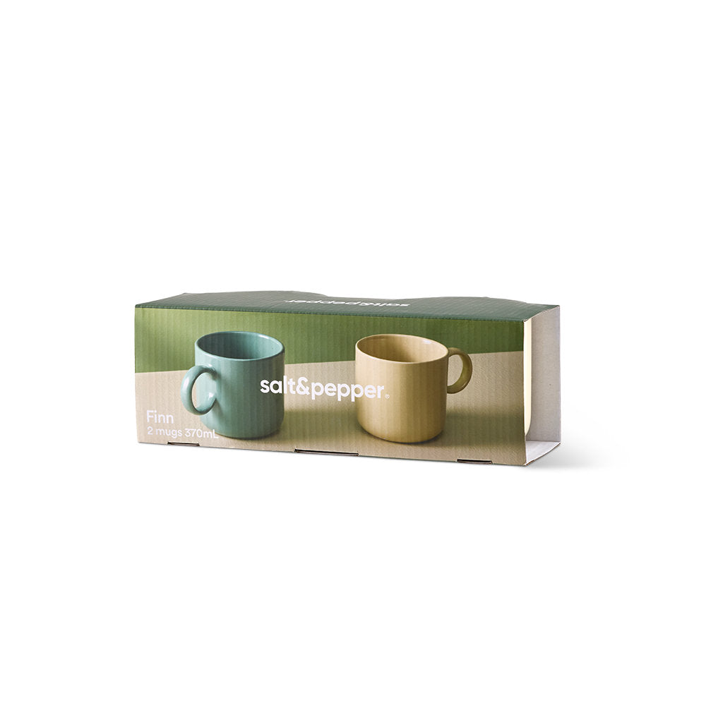 Salt & Pepper Finn Mug 370ml Set of 2