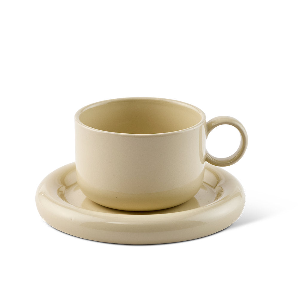 Salt & Pepper Finn Teacup & Saucer 240ml Set of 2