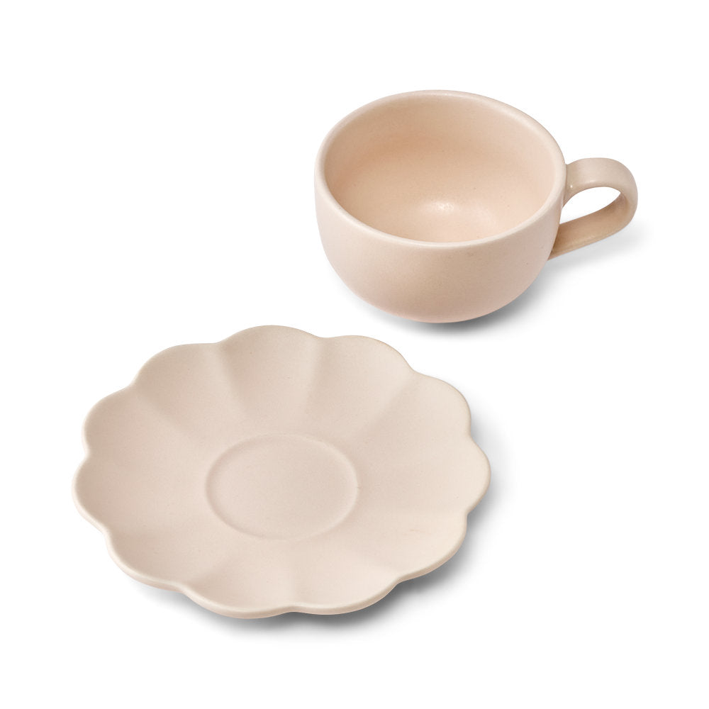 Salt & Pepper Leif Teacup & Saucer Set of 2 240ml
